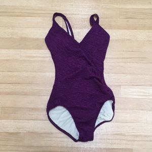 Slimming Shaping Contour purple one piece swimsuit